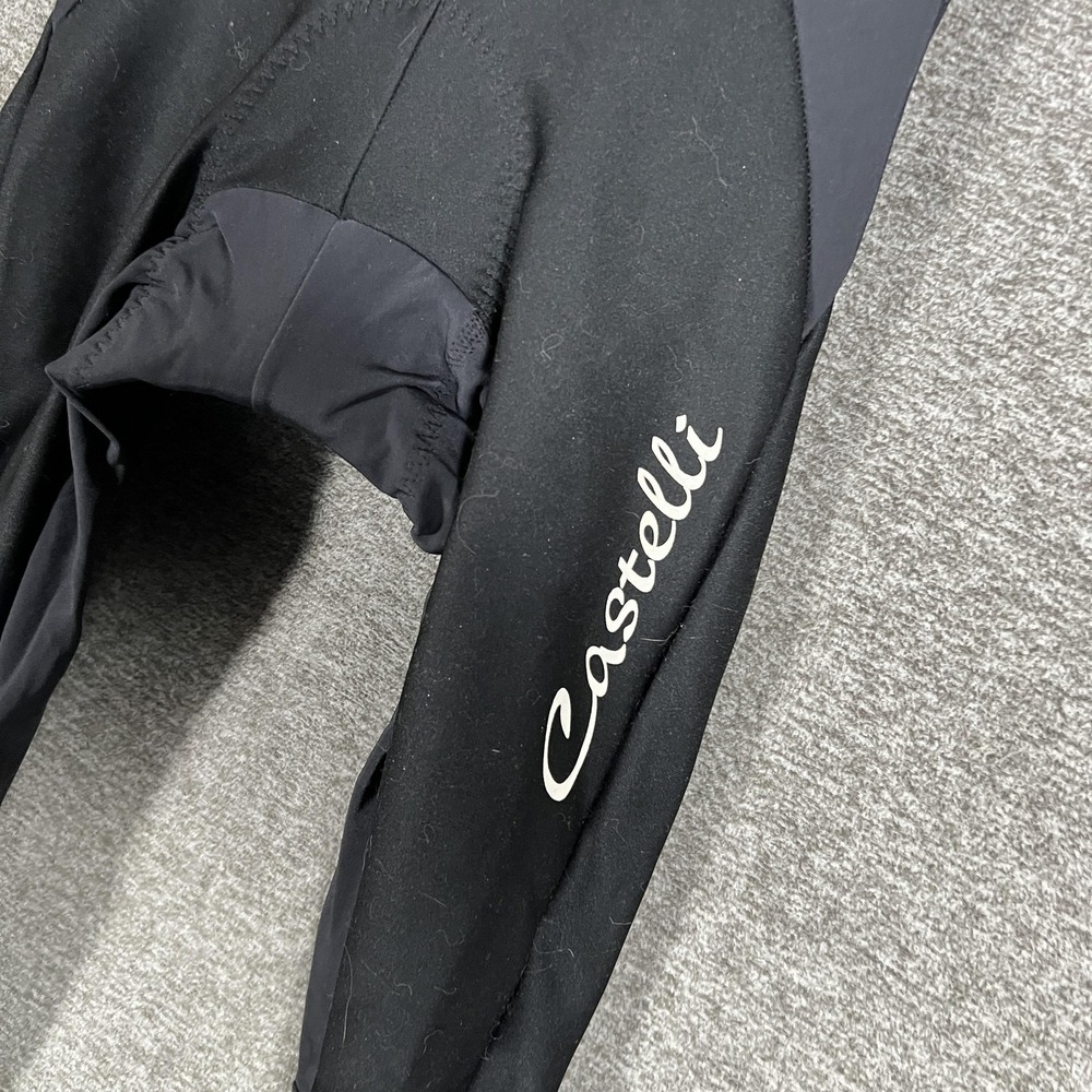 Castelli Thermal Cycling Leggings Mens Medium Black Padded Winter Bike Pants - Picture 2 of 9